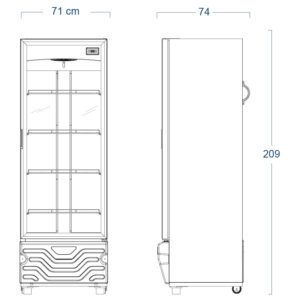 Vitrina Vertical de 510Litros Inducol en Lámina Galvanizada 3142652148