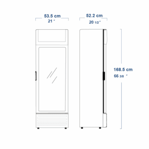 Vitrina Vertical de 217 Litros Inducol en Lámina Galvanizada