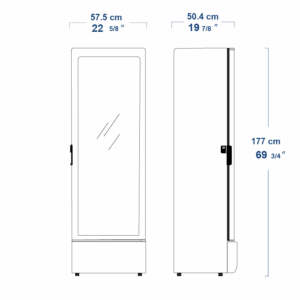 Vitrina Vertical de 285 Litros Inducol en Lámina Galvanizada